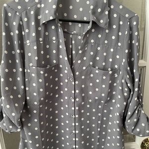 Express Portofino Polka Dot Blouse
